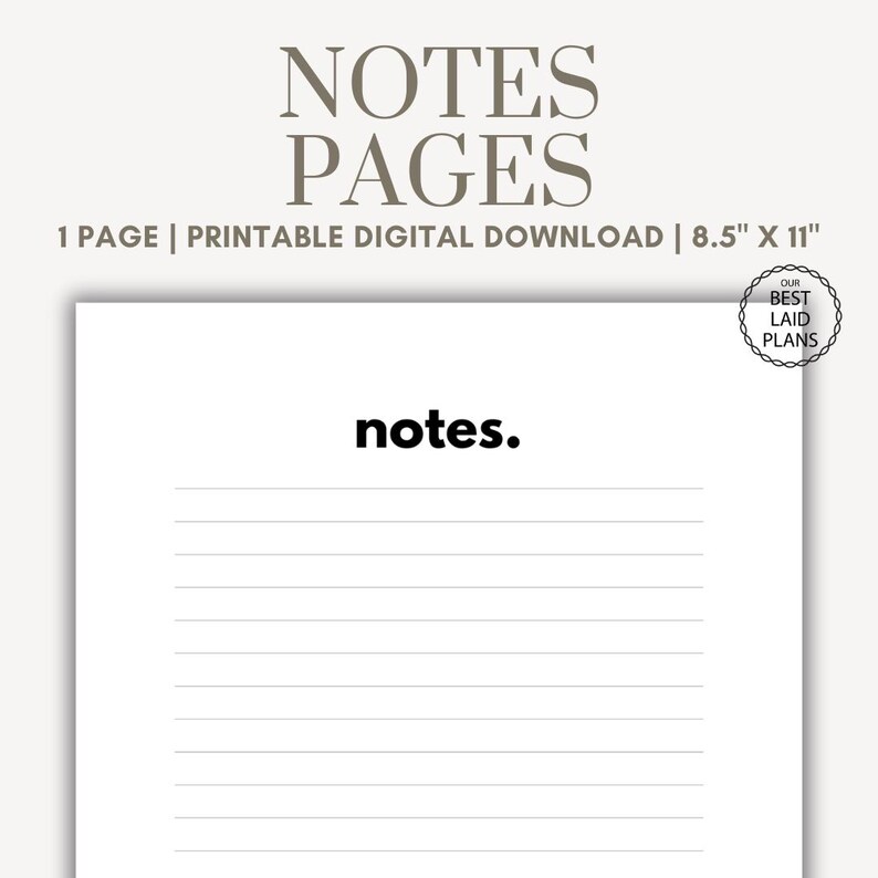 Notepad Printable Lined Notes Page - Il 794xN.6184882893 N0sw 