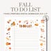 Fall Printables Notes Page Notepad PDF Cute Fall to Do List Printable ...