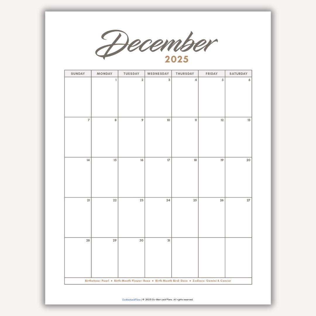 December 2025 Calendar Printable Download December 2025 Printable PDF December Cal 2025 Portrait Blank Minimalist Calendar Dec Month 2025 - Etsy december-2025-calendar-printable-download-december-2025-printable-pdf-december-cal-2025-portrait-blank-minimalist-calendar-dec-month-2025-etsy