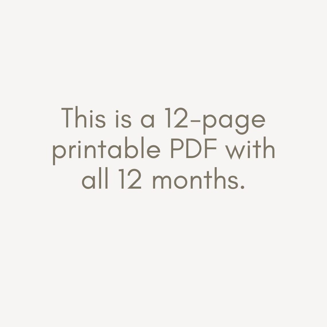 2025 Calendar Printable PDF 2025 Calendar Printable by Month 2025 Calendar Printable Landscape