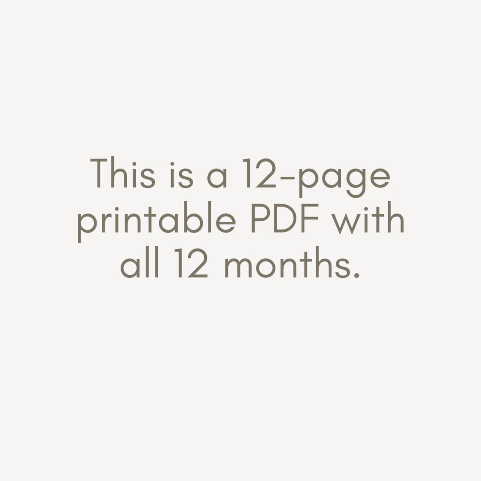2025 Calendar Printable PDF 2025 Calendar Printable by Month 2025 Calendar Printable Landscape