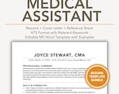 Medical Assistant Resume Template ATS Format, Medical Assistant ATS Resume Template, Applicant Tracking System MS Word Resume Template