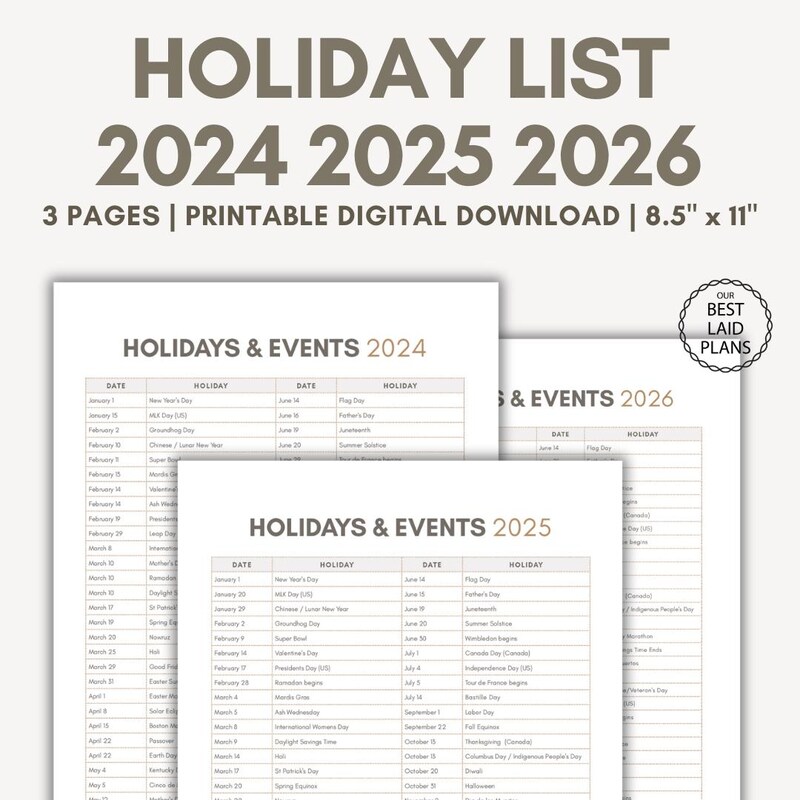 2025 to 2026 School Year Calendar With Holidays Etsy Canada
