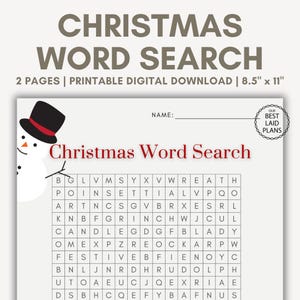 Christmas Word Search, Christmas Day Word Search, Christmas Find a Word, Christmas Holiday Word Search, Christmas Seek a Word Xmas Word Hunt