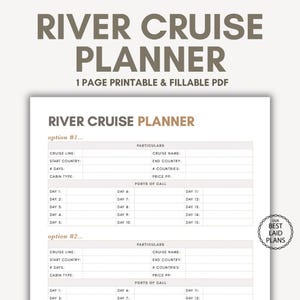 River Cruise Planner Printable PDF Plan My Cruise Vacation Planner River Cruise Planning Cruise Plan European River Cruise Trip Planner