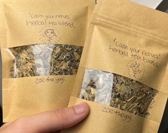 calm your nerves: herbal tea blend.