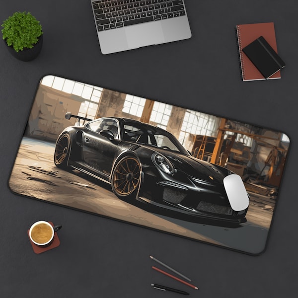 Porsche GT4RS Desk pad | Porsche GT4RS Mouse pad | Porsche mouse pad | Porsche Desk mat | Car desk mat | Antislip gaming desk mat