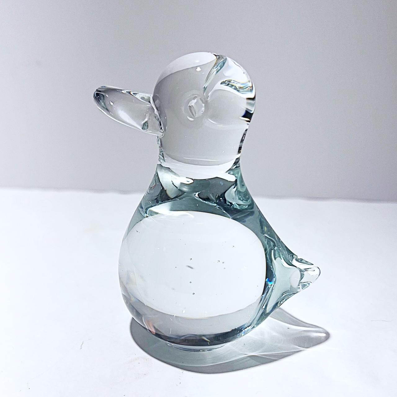ヴィンテージの透明吹きガラス製アヒルの置物 - Etsy 日本
