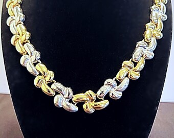 Vintage Gold & Silver Toned Necklace