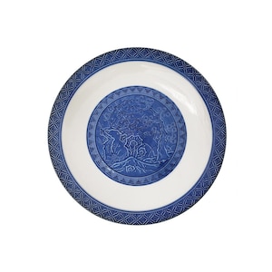 Large Japanese Blue and White Serving Bowl