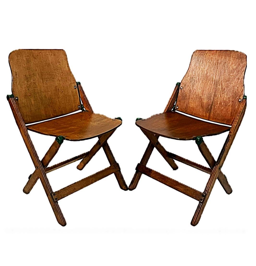 Antique Wooden Folding Chairs - Etsy Canada