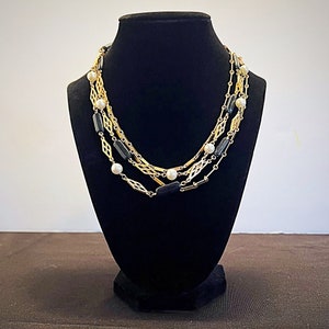 Gold Tone Beaded Necklace