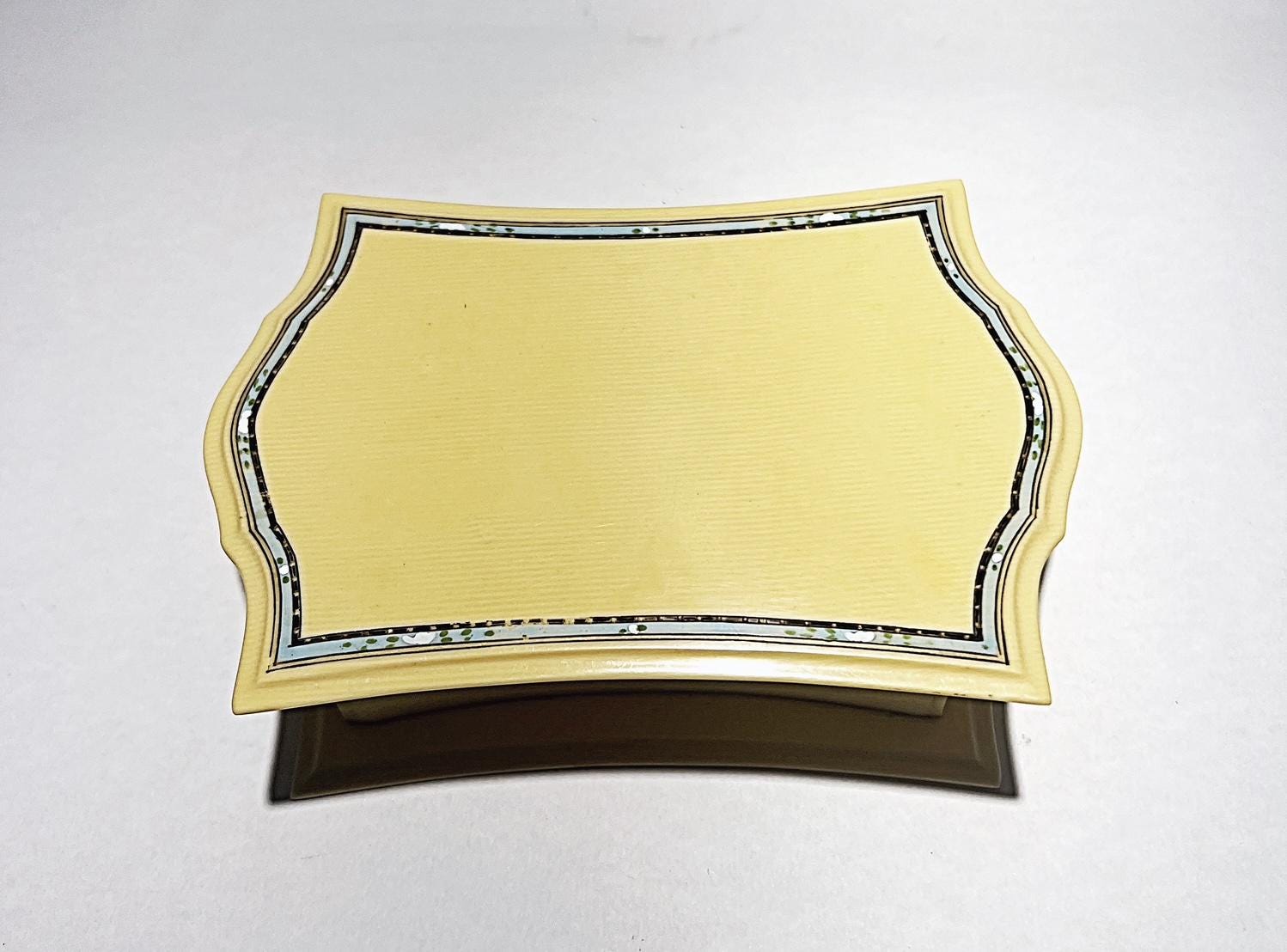 Vintage Celluloid DuBarry Pyralin Ivory Jewelry Box Circa 1917