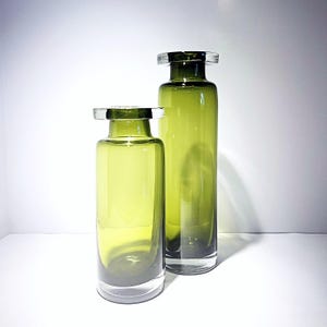Pair of &quot;The Alchemist&quot; Jars in Green