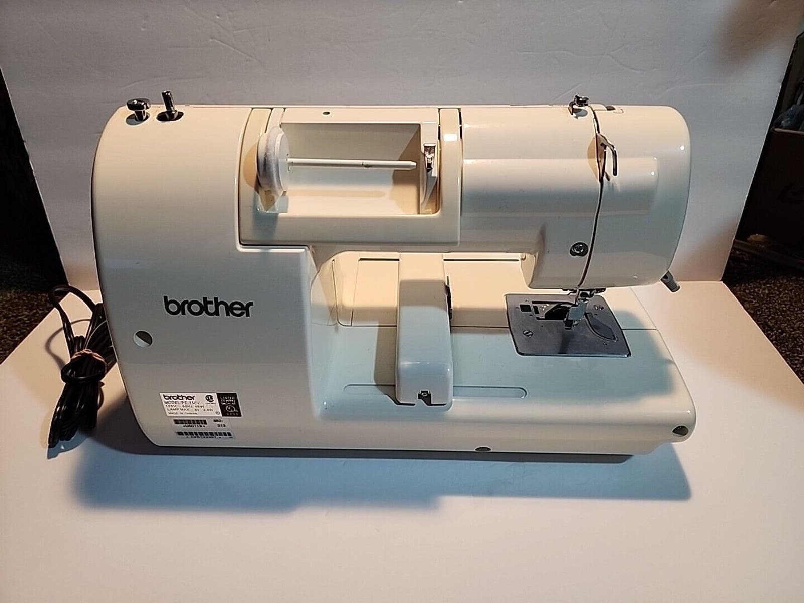 Brother PE150 Embroidery Sewing Machine White Computerized Auto