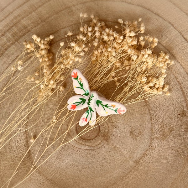 Dread bijoux polymère argile boho papillon accessoire de cheveux