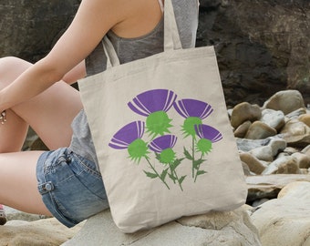 Scotland Tote bag, Natural Grocery Bag, Minimalistic Grocery bag, Book bag celtic, Scottish Book bag, Scotland bag, Celtic Keltic Gift Totes