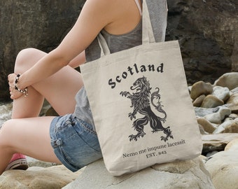 Scotland Tote bag, Natural Grocery Bag, Minimalistic Grocery bag, Book bag celtic, Scottish Book bag, Scotland bag, Celtic Keltic Gift Totes