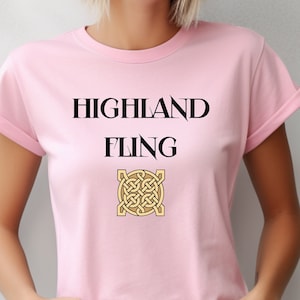 Highland Fling Dancer Scotland Tee Scotland Sweatshirt Scotland Crewneck Scotland Shirt Scotland Gift Celtic Cross Keltic Cross Tee Scots