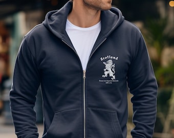 Scotland Hoodie, Scottish Gifts, Zip Up Front Scottish Hoodie, Celtic Apparel, Scotland Hoodie, Scotland Sweatshirt, Celtic Gifts