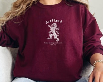 Embroidered Scotland Sweatshirt, Scottish Gifts, Scottish Sweatshirt, Embroidery