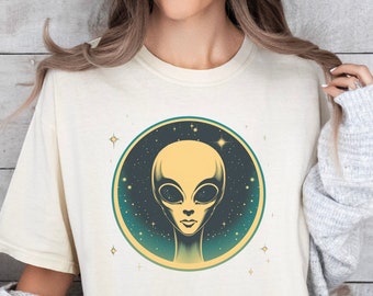 Y2k Alien Cat Meme Retro Silly Cat Vintage Space Kitty Long Sleeve T-Shirt - DE