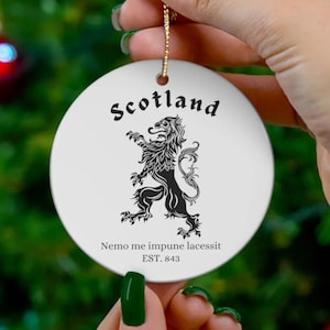 Ceramic Ornament, 4 Shapes Scottish Rampant Lion, Scotland Ornament, Celtic Xmas Ornament, Scottish Xmas decorations, Home decor Scots