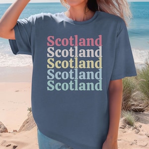 Scotland T-shirt, Scottish Shirt Summer, Short Sleeved Scotland Shirt, Highland Shirt, UK Pride Shirt, Scottish Pride Shirt, Comfort Colors