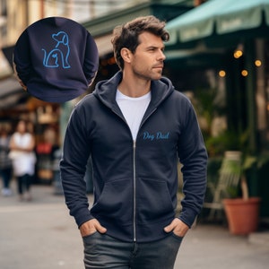Dog Dad Hoodie, Dog Dad Zipper Hoodie, Dog Lover Gift, Dog Lover Hoodie, Hoodie for Dog Lovers, Pet Lovers, Dog Owner Gift Hoodie, Dogs