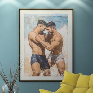 DIGITAL Download Queer Art Retro Vibe, Gay Scottish art, Queer Art, Gay Art, Elegant Queer digital Art LGBTQ Gifts Wall Art gay LGBTQ Art