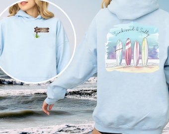 Personalized Seashells Hoodie Beach Hoodie Beach Hoodies Oversized Hoodie Beachy Sweatshirt Beachy Hoodies Coconut Girl Surf Hoodie Beach