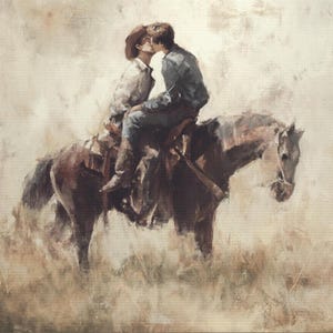 Queer Art Retro Vibe, Gay Muscle art, Cowboy Art Canvas Gallery Wraps, Gay Art, Elegant Queer Canvas Art LGBTQ Gifts, Wall Art gay LGBTQ Art
