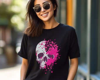 Skull Tshirt, Retro Skull T-shirt, Women's Tshirts Retro, Skull and crossbones Shirt, Edgar Allan Poe Shirt, Edgar Allen Poe Shirt, Poetry