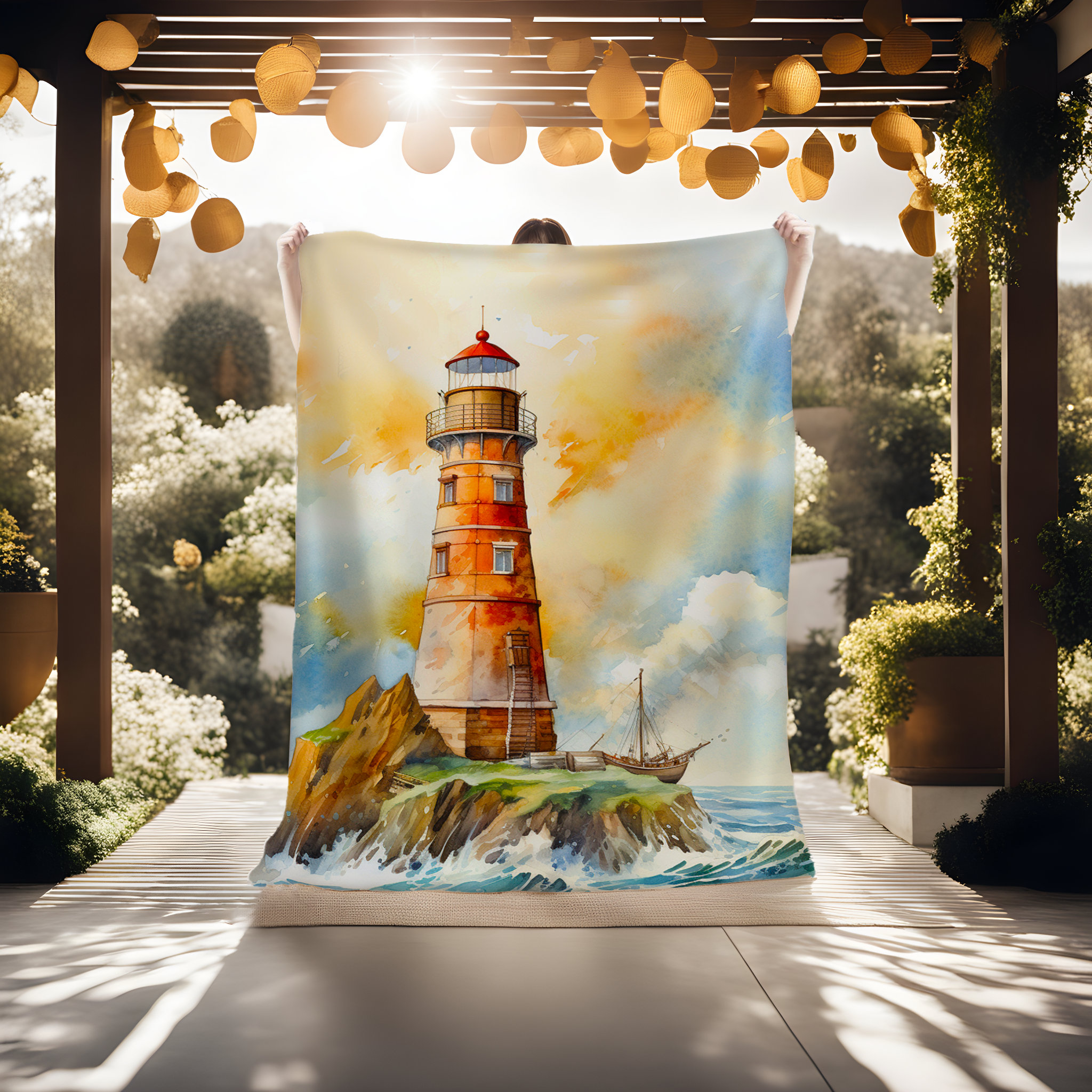 Lighthouses Blanket,lighthouse Quilt,lightweight Bedcover,lighthouse