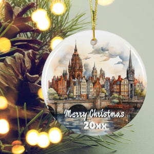 Personalized Scottish Gifts, Edinburgh Scotland Christmas Ornament, Scottish Gifts, Scotland, Celtic Ornament, Edinburgh ornament, Scottish