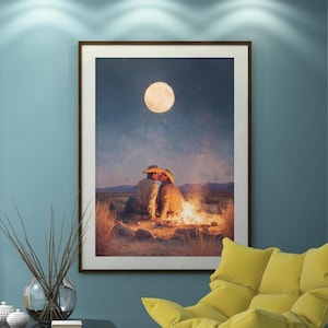 Queer Art Retro Vibe, Gay Art Vintage Style, Western Cowboys Print, Canvas Wraps, Elegant Canvas Art LGBTQ Gifts, Wall Art Queer, LGBTQ Art
