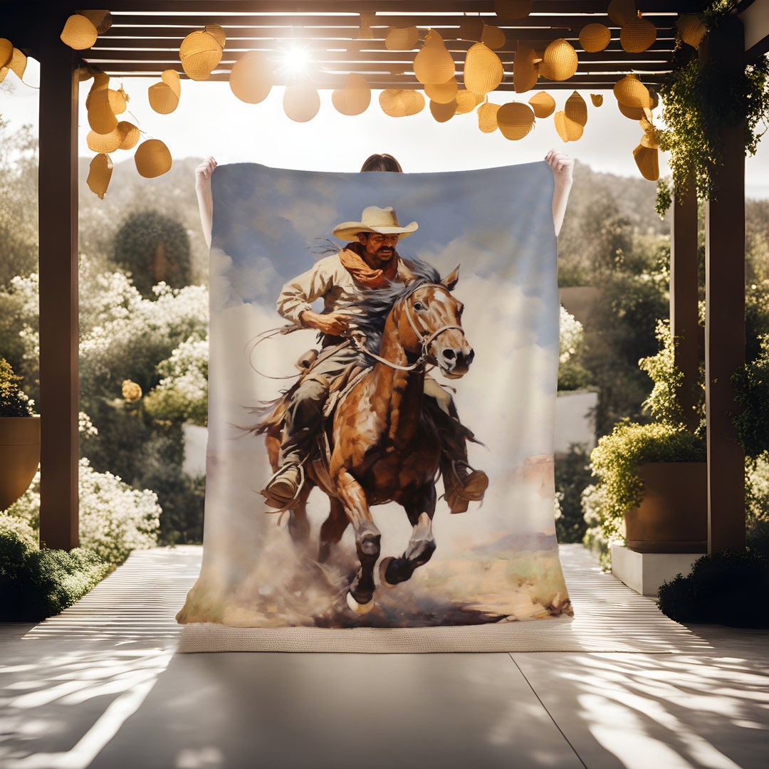 Cowboy Western Lightweight Blanket, Cowboy Receiving Blankets,western