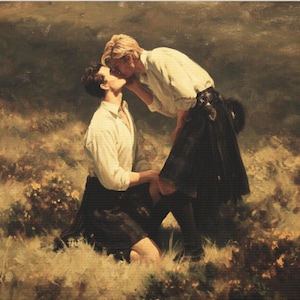 Queer Art Retro Vibe, Gay Scottish art, Queer Art Canvas Gallery Wraps, Gay Art, Elegant Queer Canvas Art LGBTQ Gifts Wall Art gay LGBTQ Art