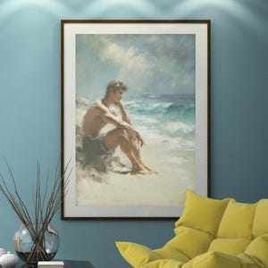 Queer Art Retro Vibe, Gay Muscle Art, Canvas Gallery Wraps, Gay Art, Elegant Queer Canvas Art LGBTQ Gifts, Wall Art gay, LGBTQ Art, Gay Art