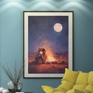 Queer Art Retro Vibe, Gay Art Vintage Style, Western Cowboys Print, Canvas Wraps, Elegant Canvas Art LGBTQ Gifts, Wall Art Queer, LGBTQ Art