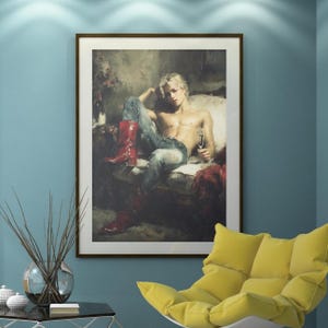 Queer Art Retro Vibe, Gay Muscle Art, Canvas Gallery Wraps, Gay Art, Elegant Queer Canvas Art LGBTQ Gifts, Wall Art gay, LGBTQ Art, Gay Art