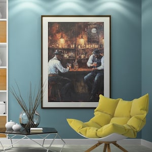 Vintage Art Print, POSTER Vintage, Niche art gallery, Moody wall arts, Cocktails, Prohibition Speakeasy Art, 1920&#39;s art, masculine art, Male