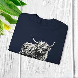 Sudadera de vaca de las tierras altas, regalos escoceses, camisas escocesas, vacas de las tierras altas, coos de las tierras altas, vaca escocesa, camisa de vaca escocesa, camisa de vaca imagen 10