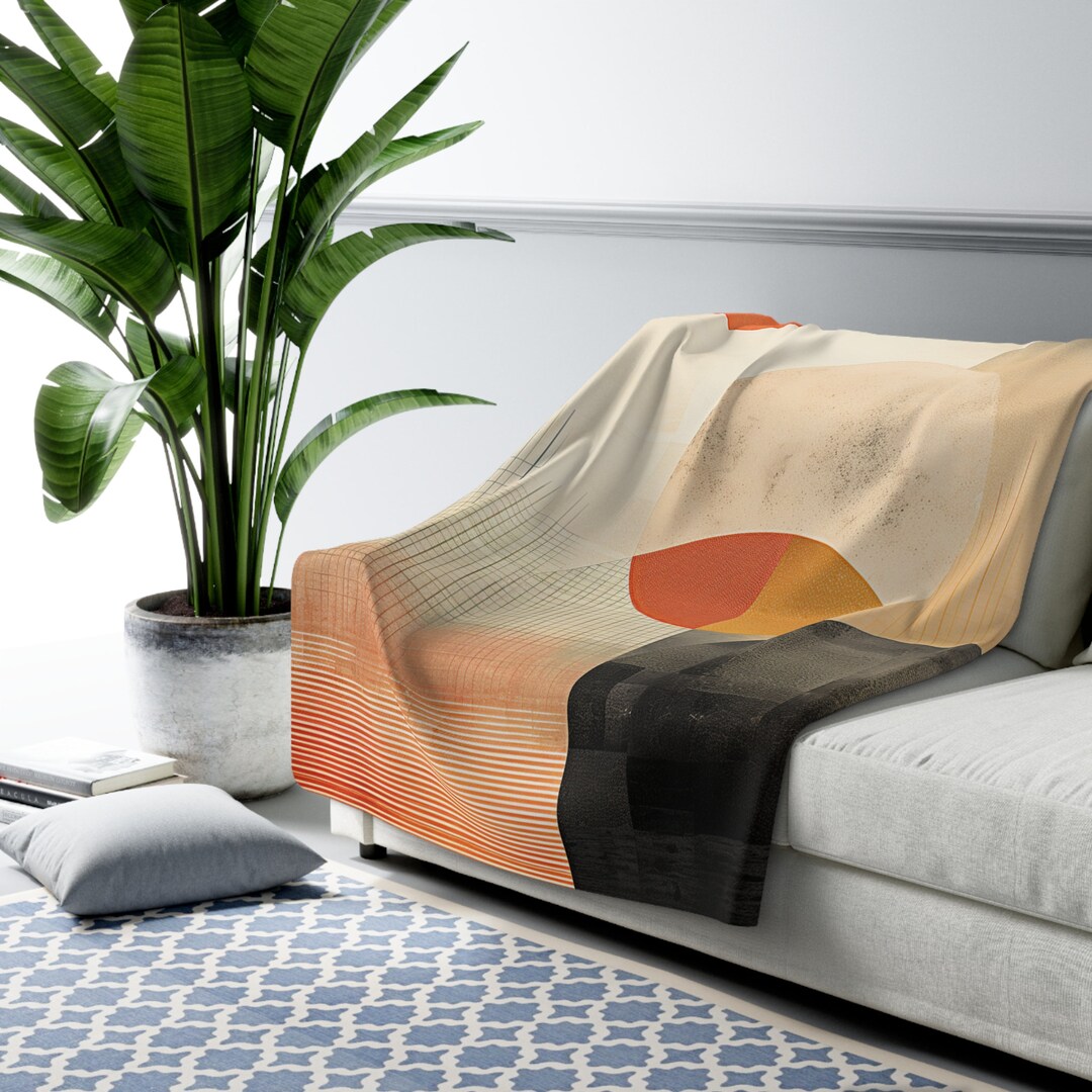 Japandi Art Blanket Japandi Décor Japandi Neutral - Etsy