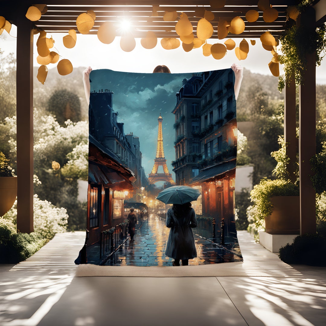 Parisian Decor, Boho Lightweight Blankets, Paris Decor, French Throw