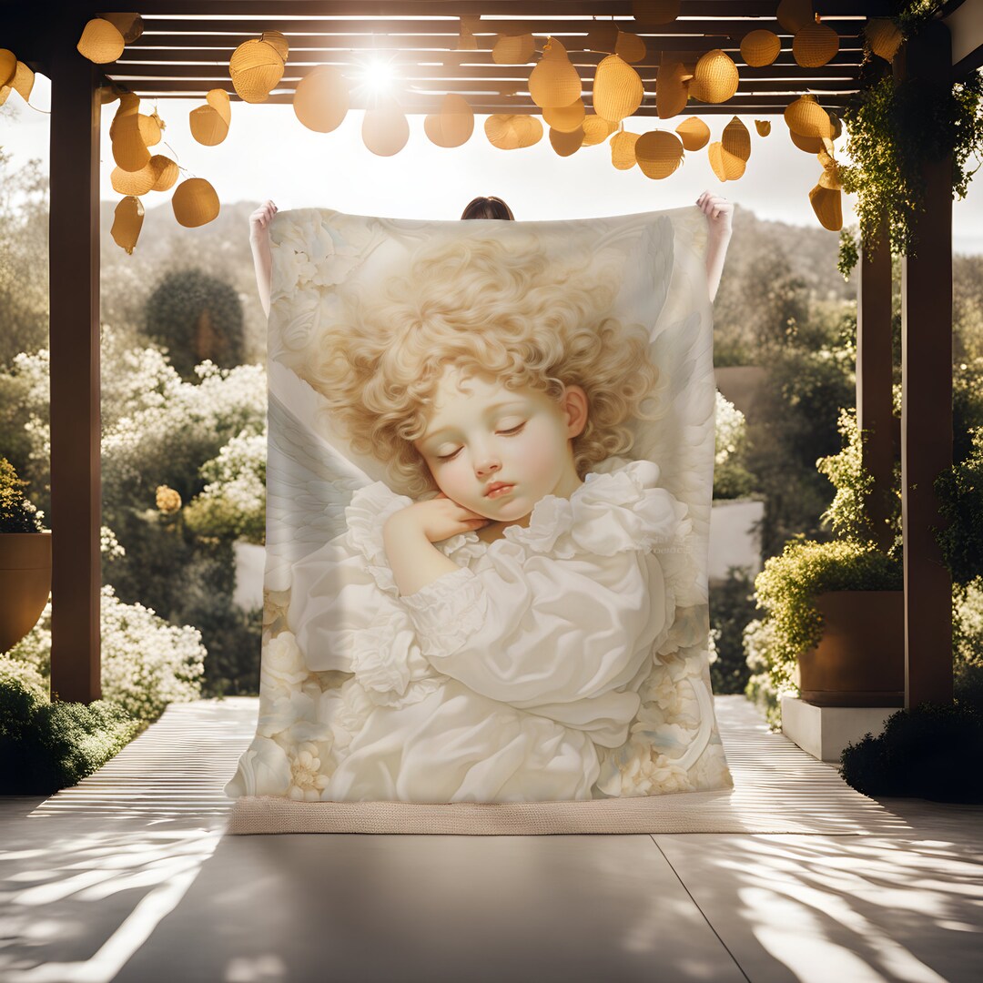 Angel Blanket, Angelic Gift, Lightweight Blanket, Faith Gift, Gift Christians, Christian Blanket