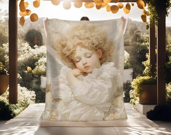 Angel Blanket, Angelic Gift, lightweight Blanket, Faith Gift, Gift Christians, Christian Blanket, Blanket believer Cozy Blanket Faith Gift