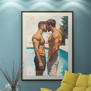 DIGITAL Download Queer Art Retro Vibe, Gay Scottish art, Queer Art, Gay Art, Elegant Queer digital Art LGBTQ Gifts Wall Art gay LGBTQ Art