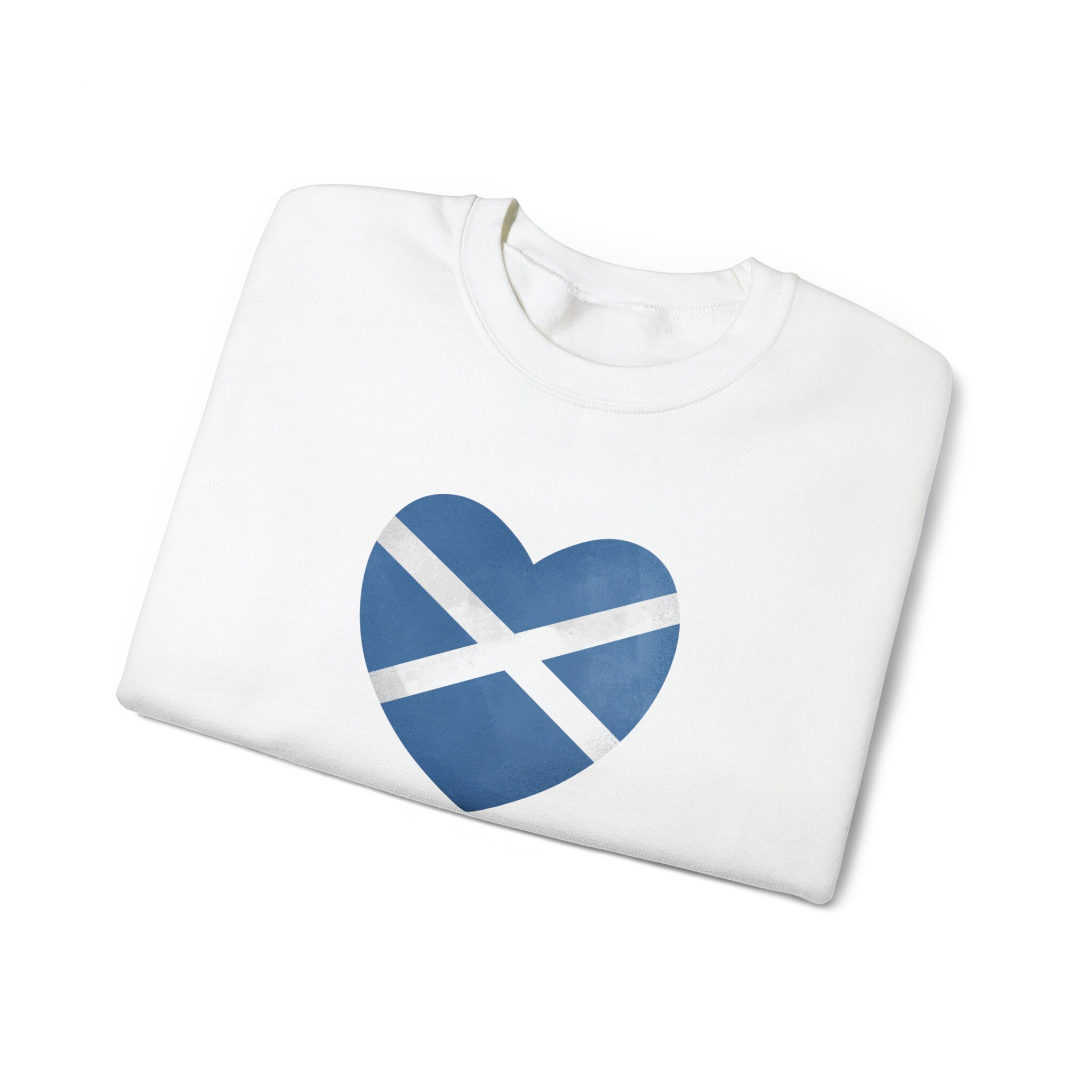 Blue Plaid Tartan Scottish Print Men's Sweatshirt