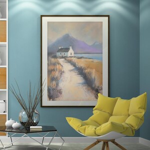 Portree Watercolor Painting, Scottish Gifts, Cityscape Wall Art, Edinburgh Poster, Scotland Print, European City, Retro Wall Art, Scottish